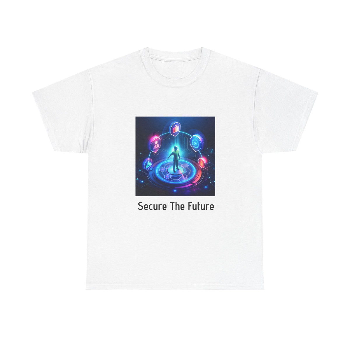 T-Shirt — "Secure The Future" Cybersecurity Futuristic Graphic Tee - Conscience Garment