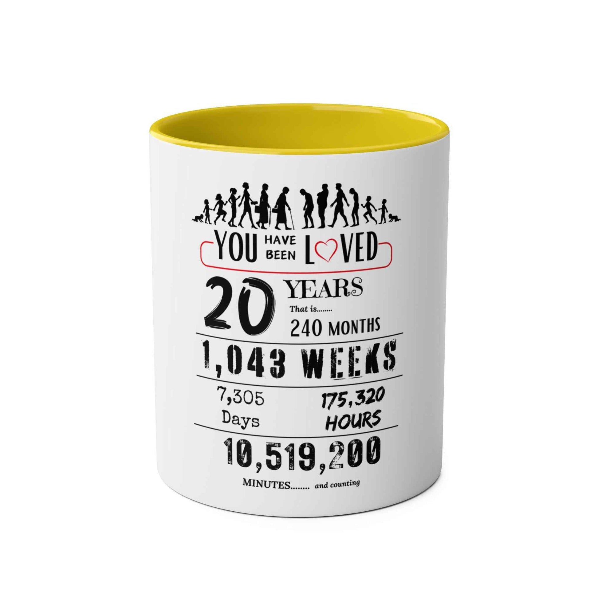 20th Birthday Two-Tone Coffee Mug, 11oz