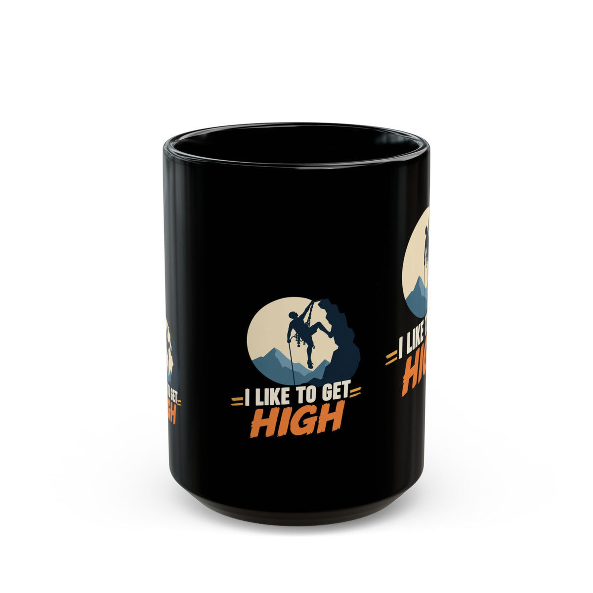 Climbing Mug – "I Like to Get High" Rock Climber Coffee Cup Gift