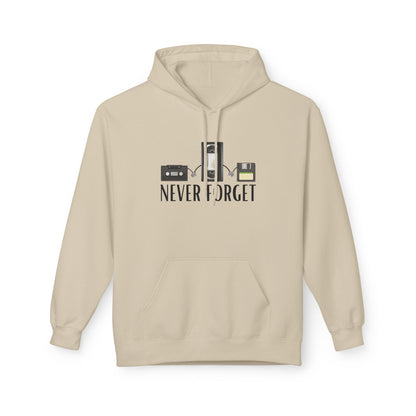 White Never Forget Graphic Hoodie | Minimalist Statement Sweatshirt | Unisex Pullover Hoodie | Meaningful Graphic Streetwear