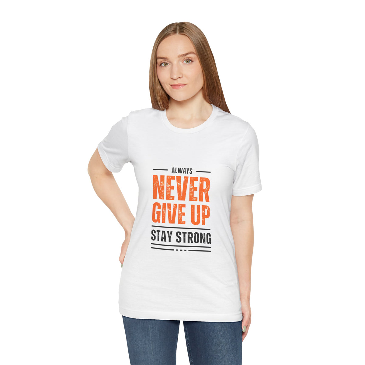 Motivational Never Give Up T-Shirt - Conscience Garment