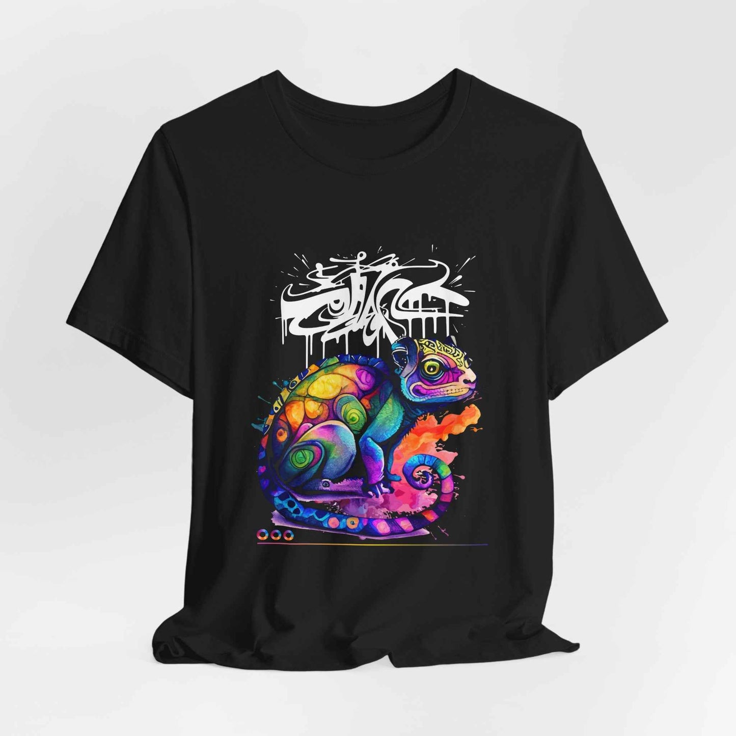 Chameleon Prism T‑Shirt — Colorful Psychedelic Lizard Graphic T-Shirt