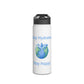Stay Hydrated Stay Happy Stainless Steel Water Bottle — Cute Earth & Water Drop Design - Conscience Garment