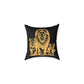 Lion Family Throw Pillow — Gold Safari Lion Cub Decorative Cushion