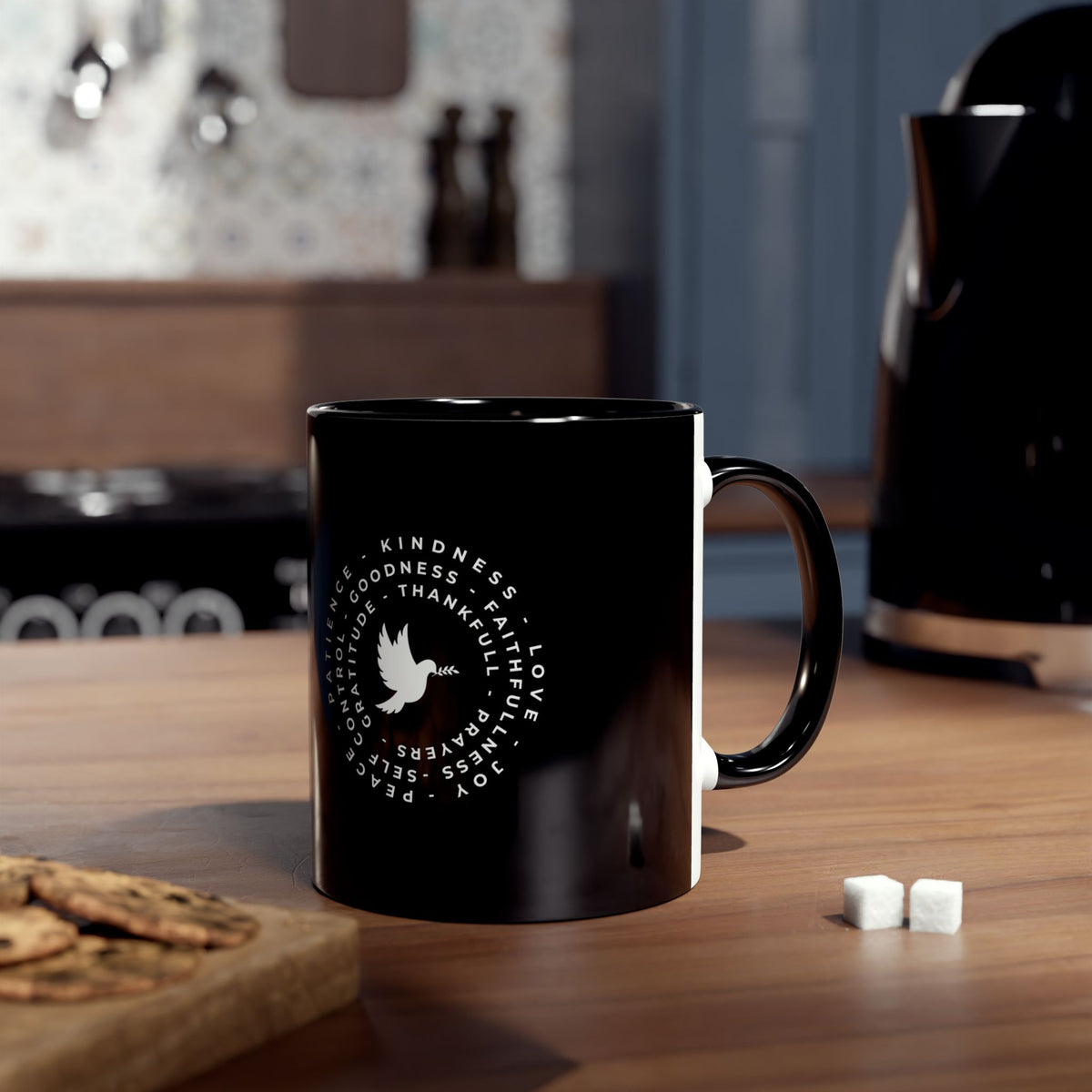 Mug with Dove and Harmony & meanigful words - Conscience Garment