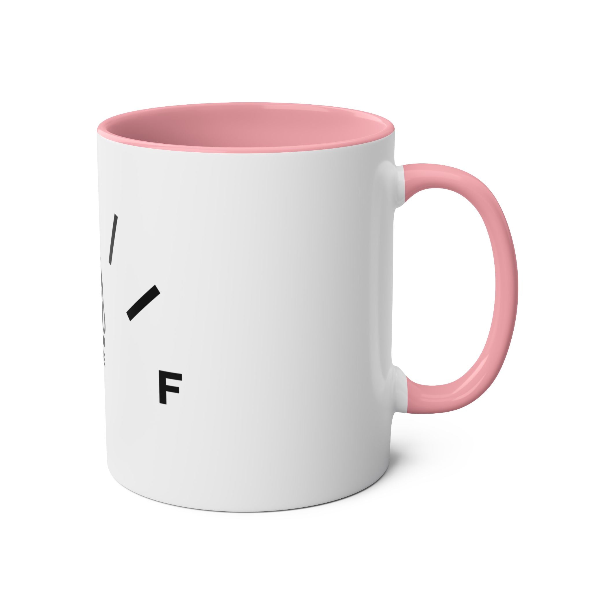 Funny Two-Tone Coffee Mug with Fuel Coffee Gauge Design