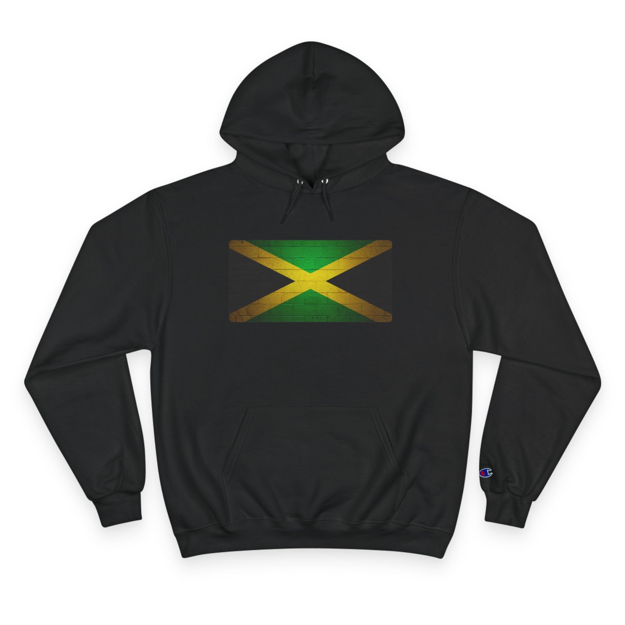 Jamaica Flag Hoodie Vintage Distressed Jamaican Pride Pullover - Champion