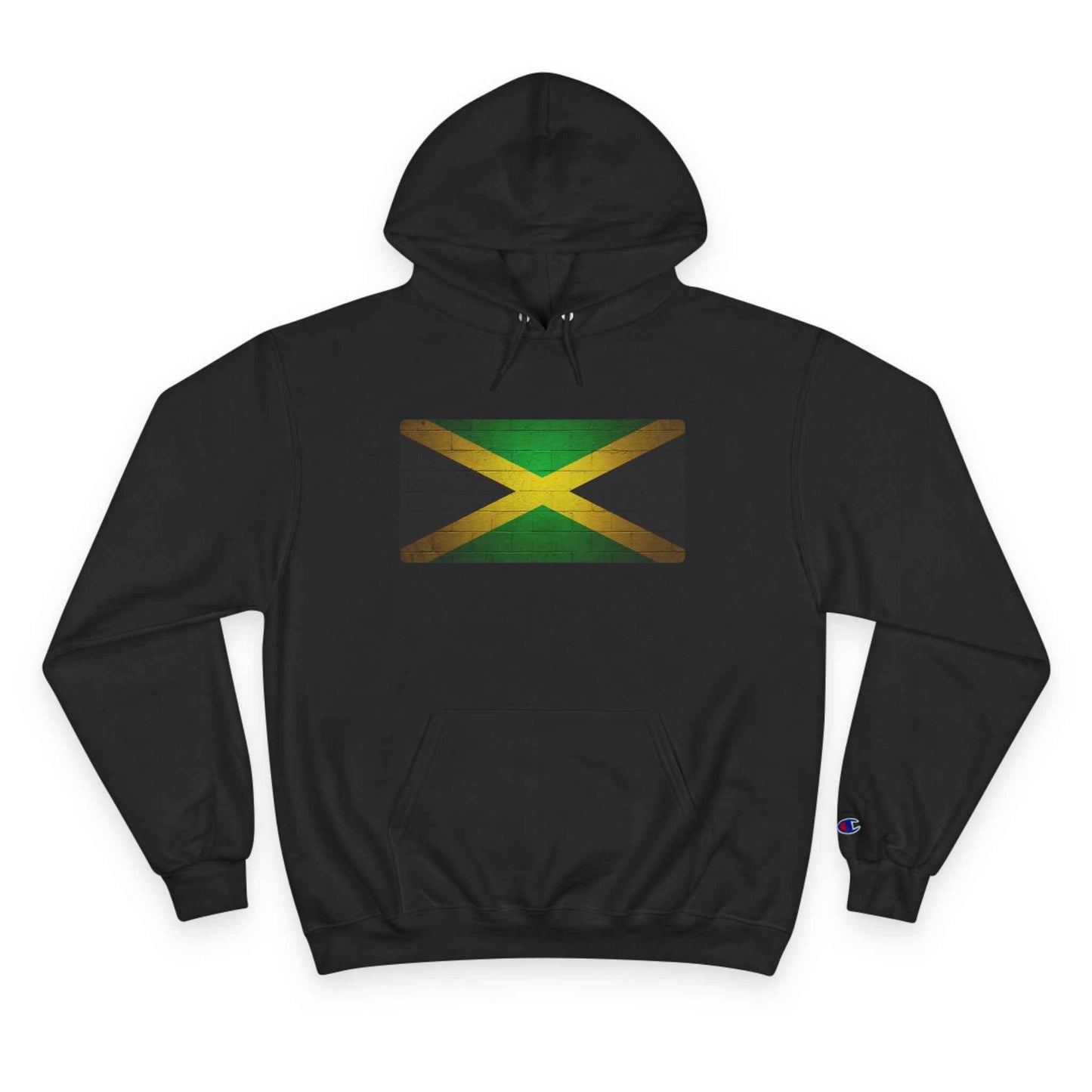 Jamaica Flag Hoodie Vintage Distressed Jamaican Pride Pullover - Champion