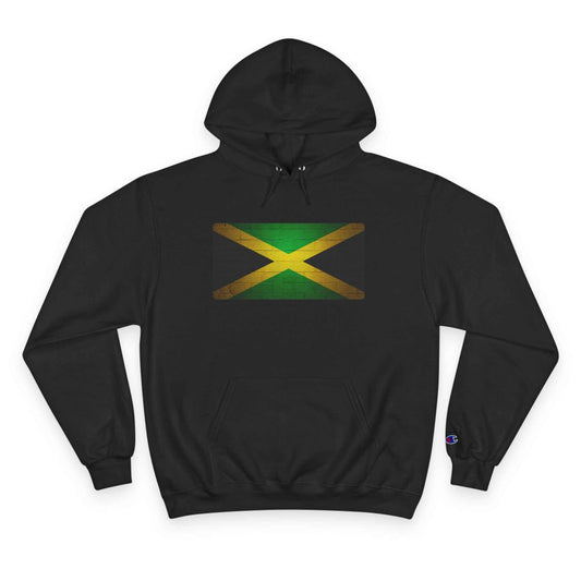 Jamaica Flag Hoodie Vintage Distressed Jamaican Pride Pullover - Champion