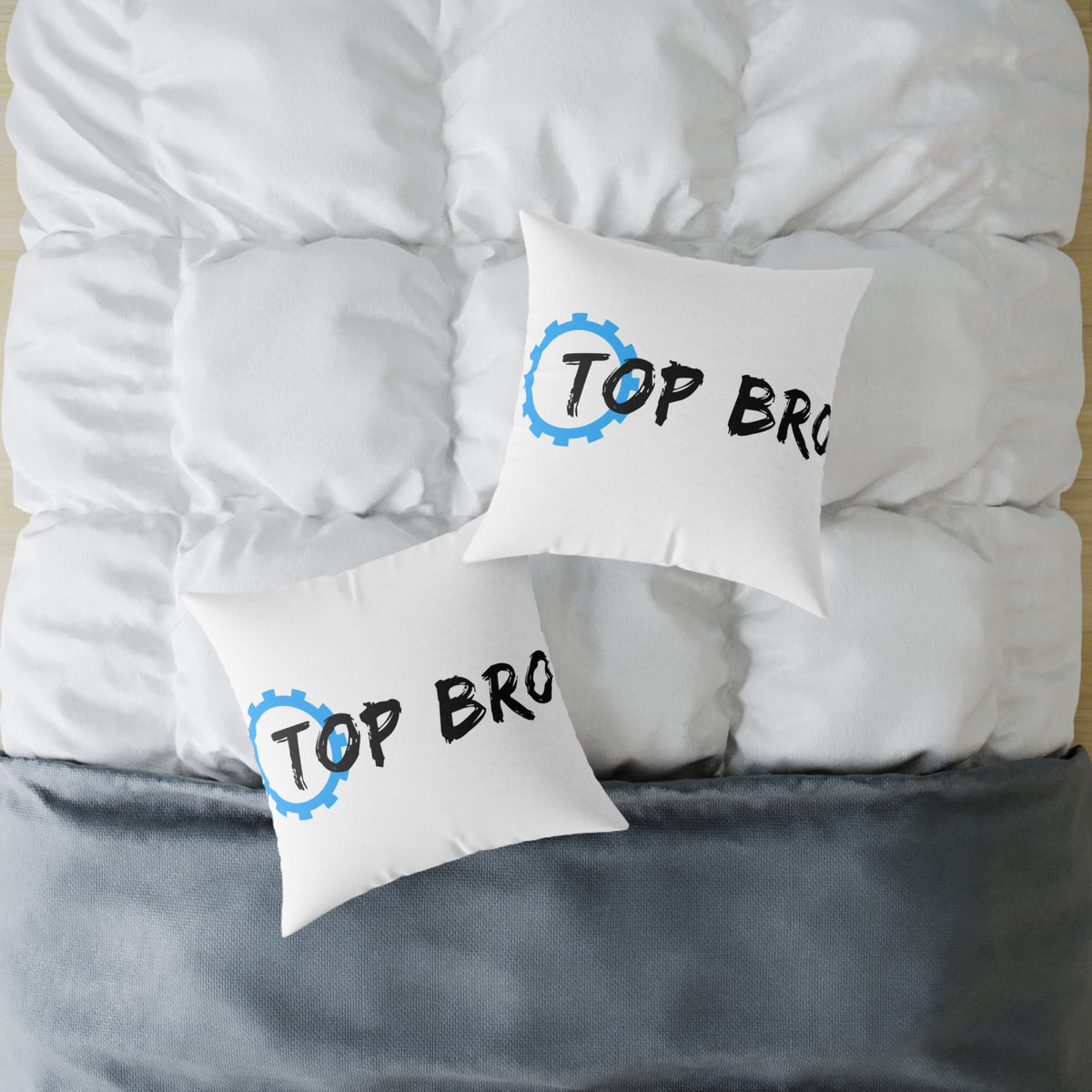 Top Bro Pillow - Square Poly Canvas Decorative Throw Pillow