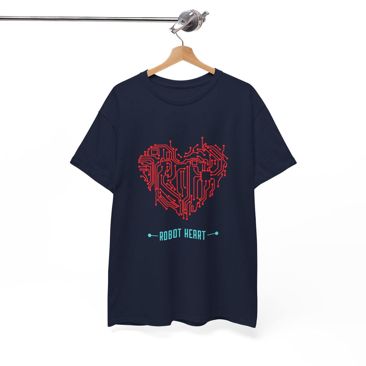 Tech Heart T-Shirt — 'Robot Heart' Circuit Board Graphic - Conscience Garment