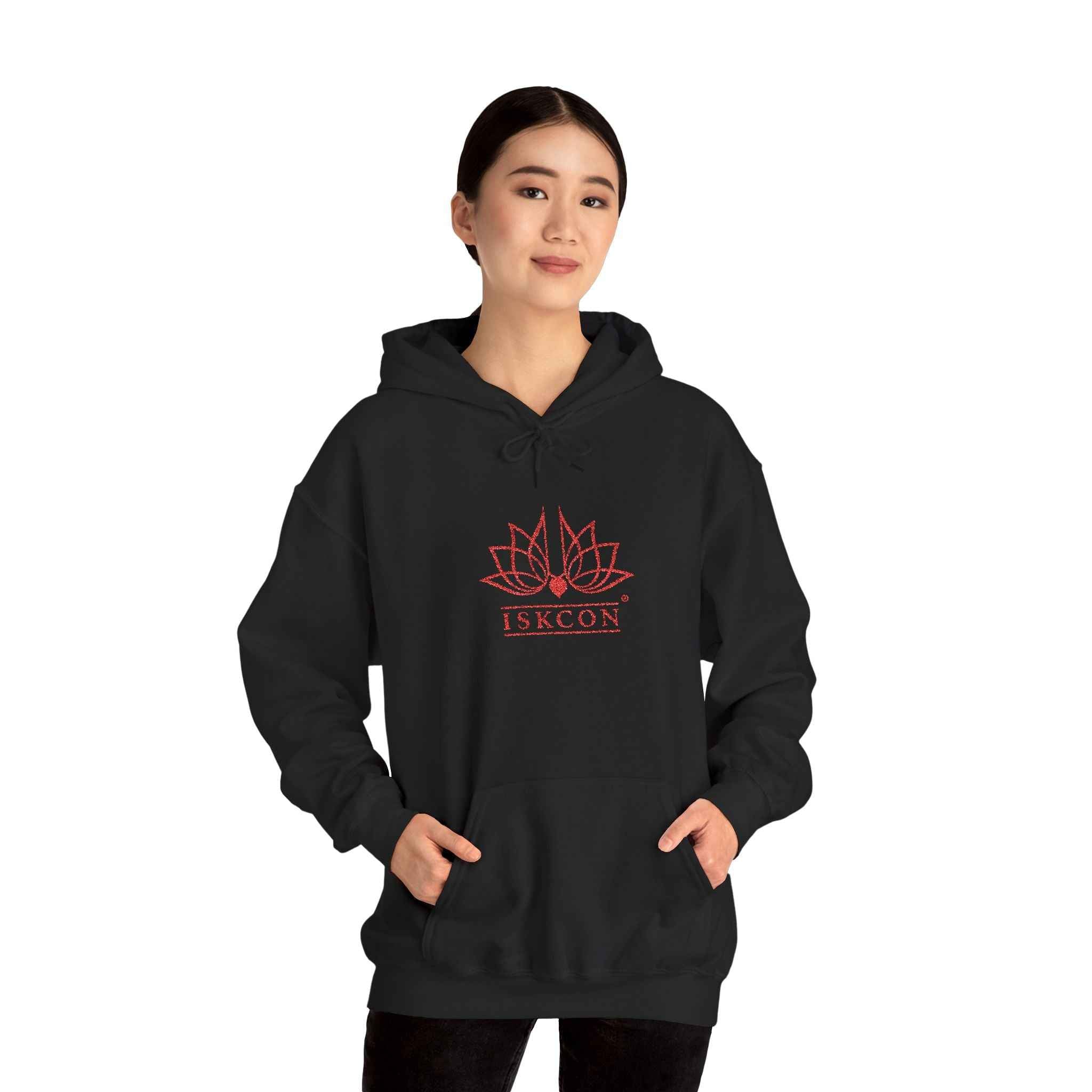 ISKCON Lotus Hoodie — Minimal Spiritual Yoga Sweatshirt
