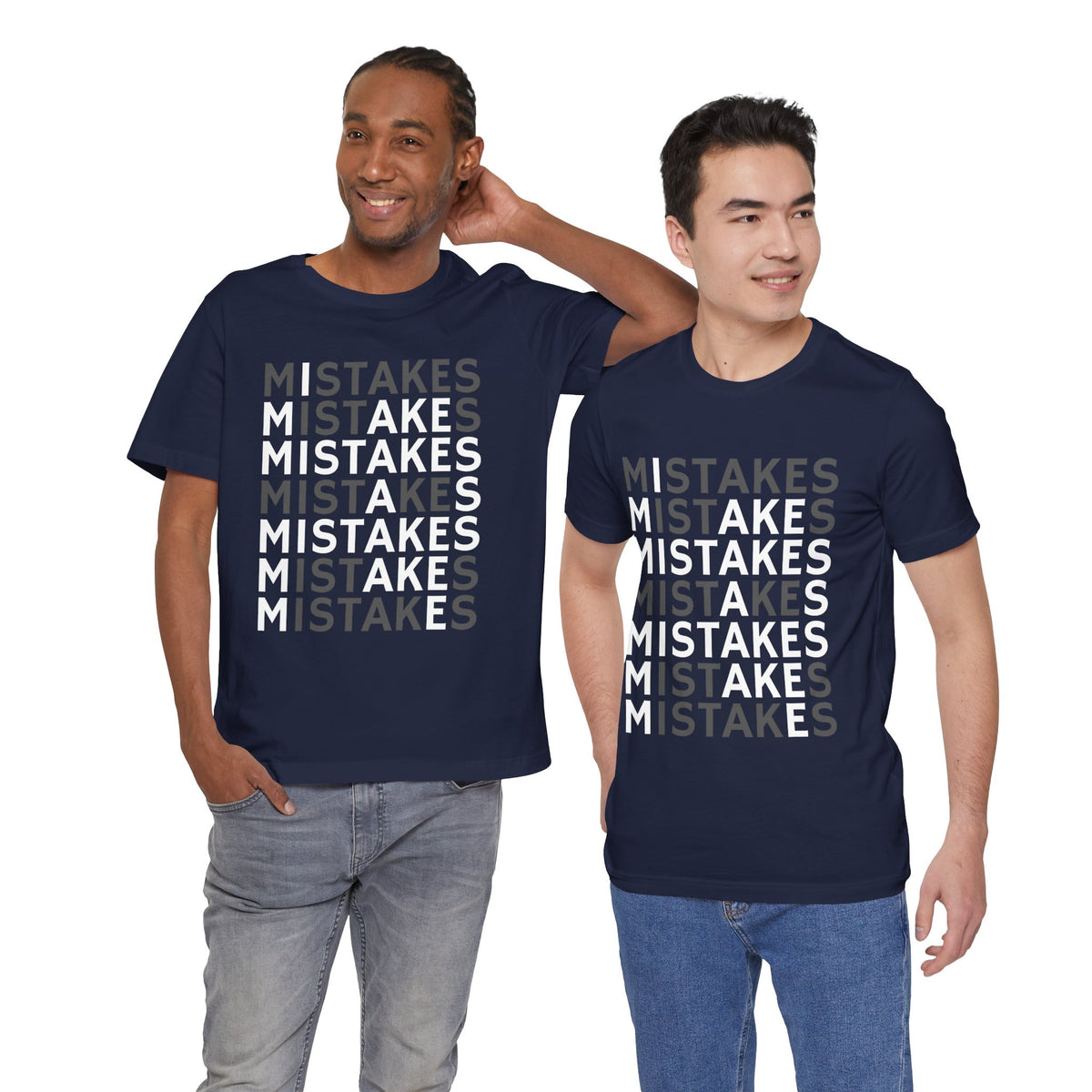 'Mistakes' Typography Black Tee