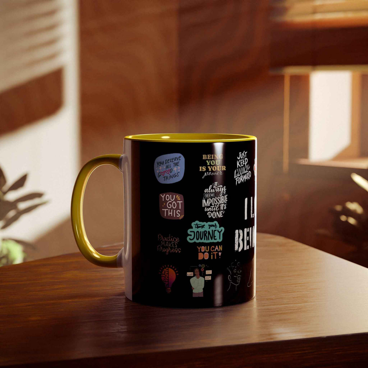 Love Yourself Two-Tone Coffee Mug, 11oz