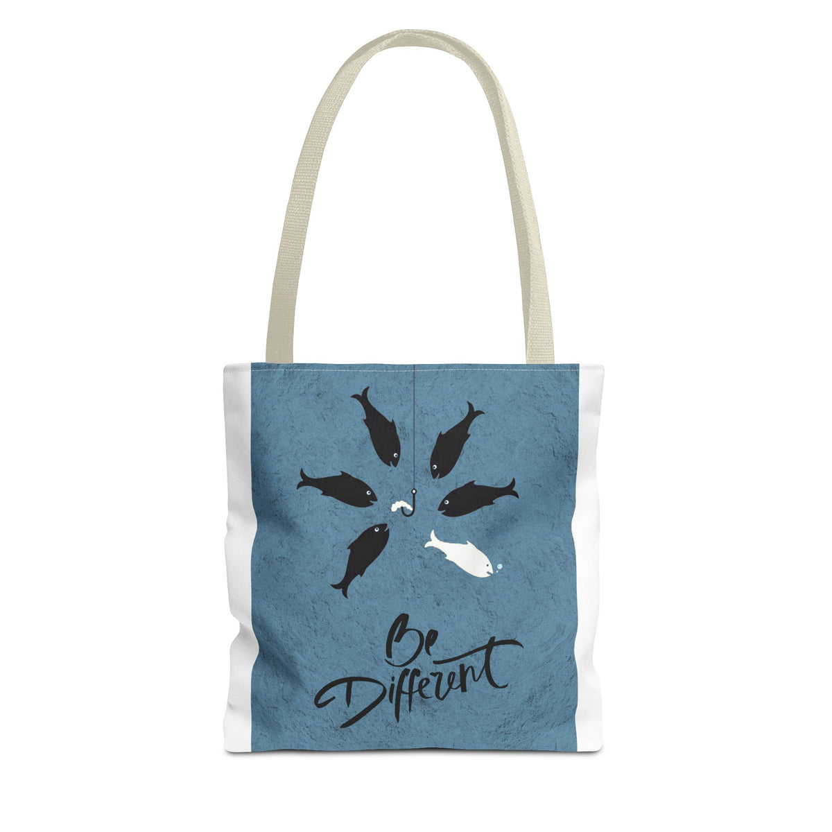 Be Different Whale Tote Bag — Inspirational Ocean Animal Canvas Tote
