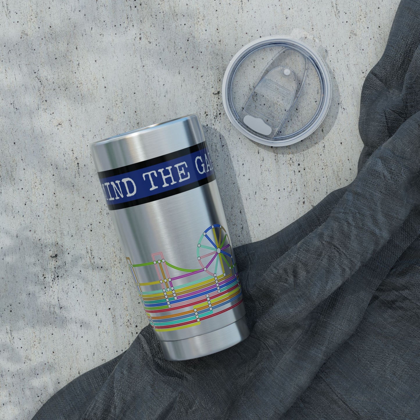 20oz Stainless Tumbler — Tube Line Landscape Mind the Gap Travel Cup