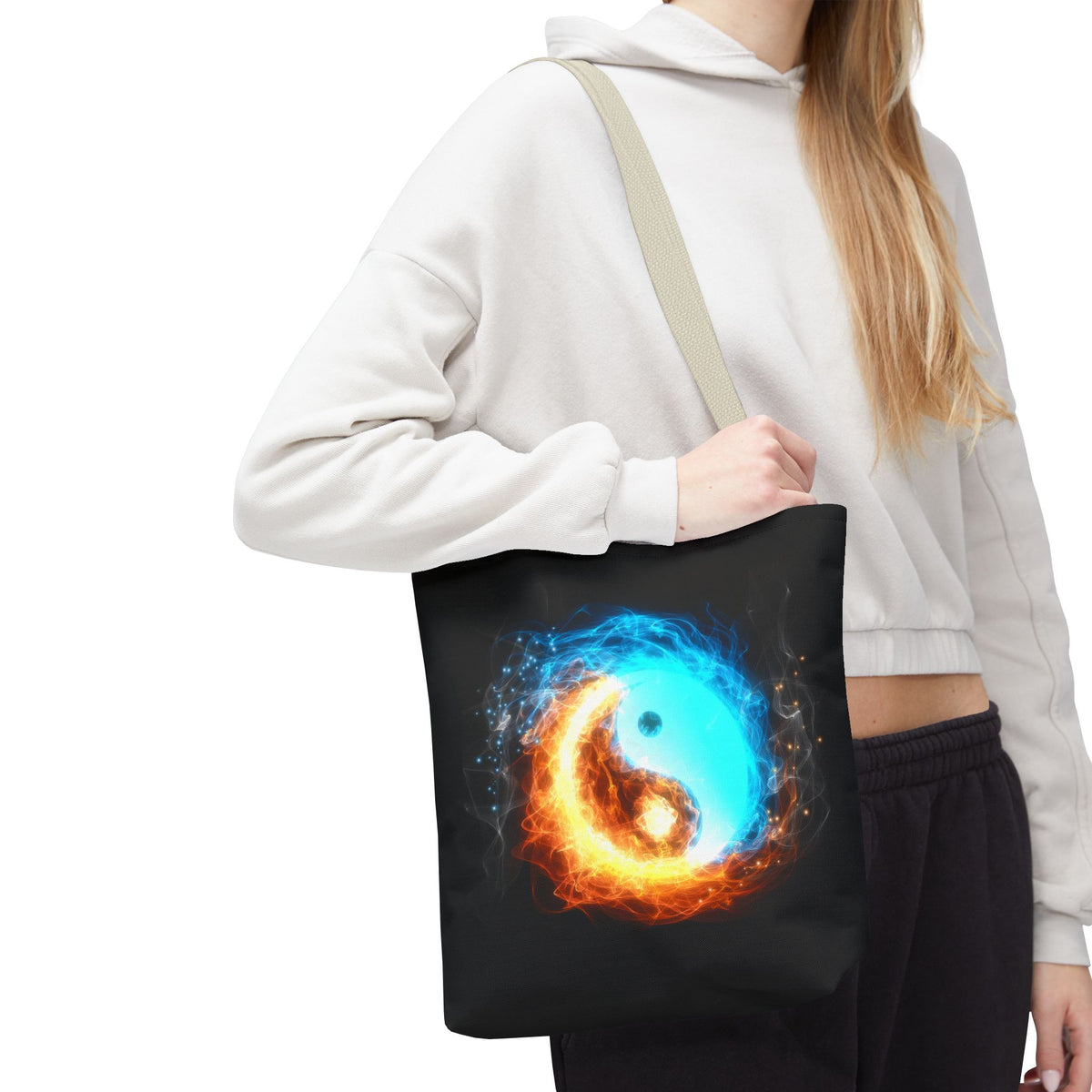 Fire and Ice Yin Yang Tote Bag