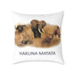 Hakuna Matata Safari Animal Square Pillow