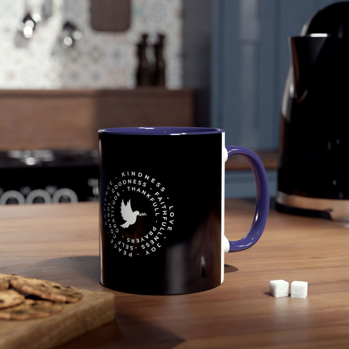 Mug with Dove and Harmony & meanigful words - Conscience Garment