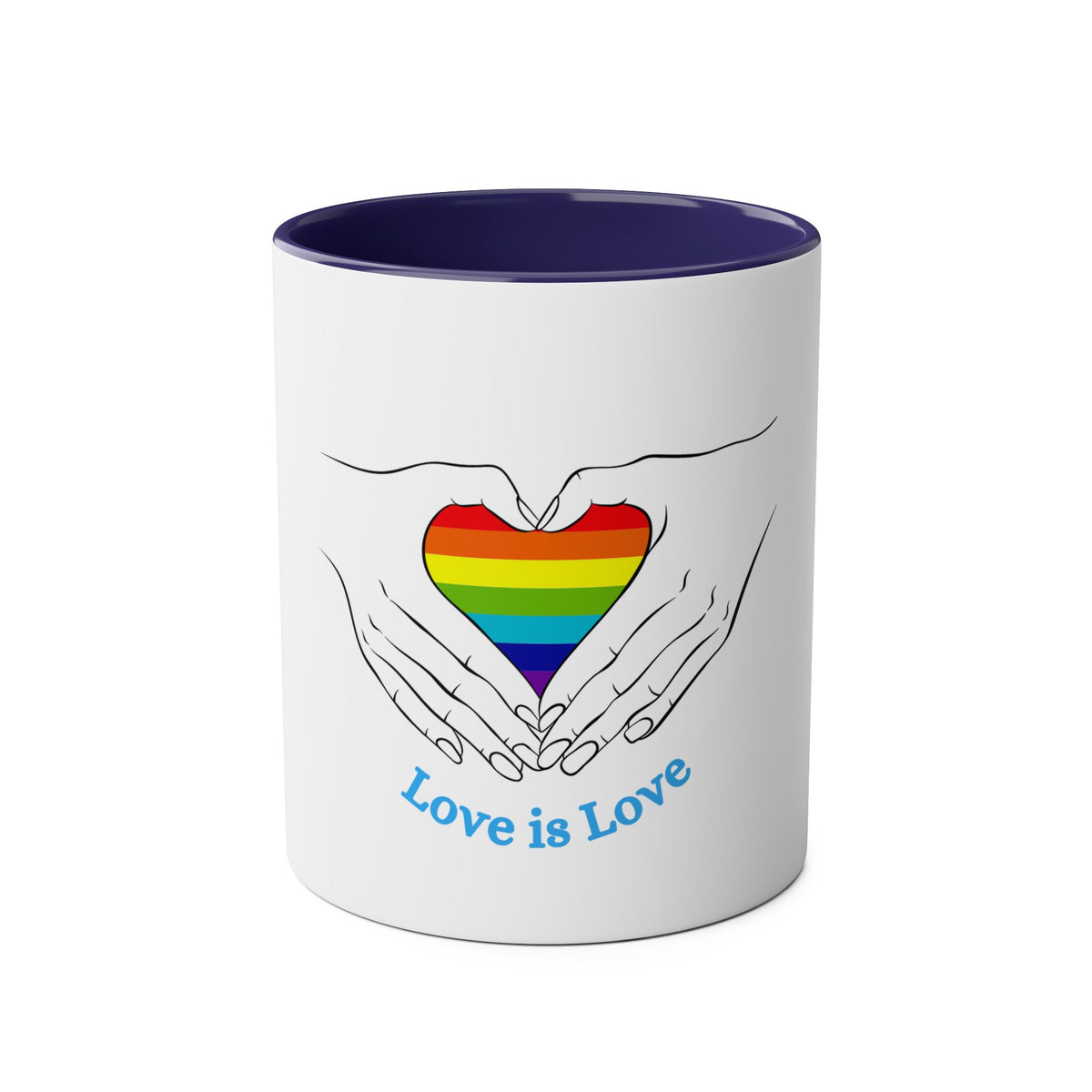 Love Is Love Two-Tone Mug - Conscience Garment