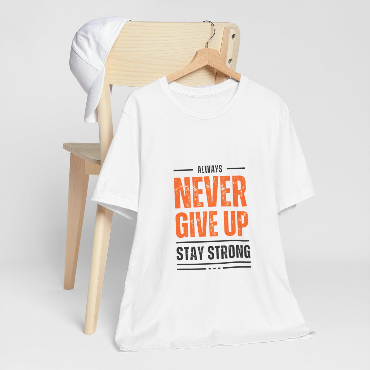 Motivational Never Give Up T-Shirt - Conscience Garment