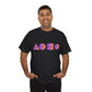 Geometric Design Unisex Heavy Cotton Tee - Perfect for Casual Wear, Graphic Tee, Trendy Shirt, Art Lover Gift, Everyday Comfort - Conscience Garment
