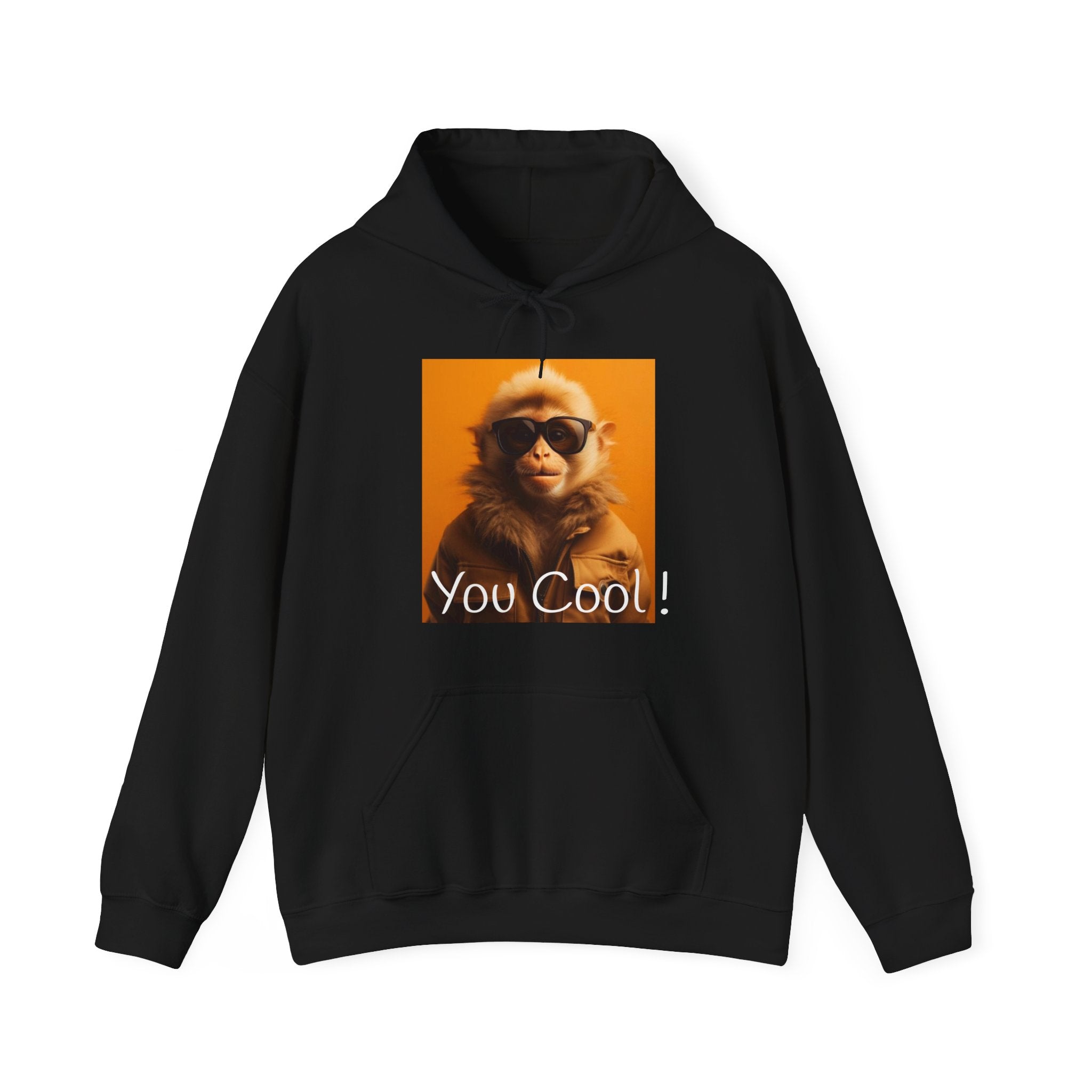 You Cool, Hoodie, White, Black, Cotton, Monkey, Sun Glasses, Funny, Motivation, Inspiration, Gift