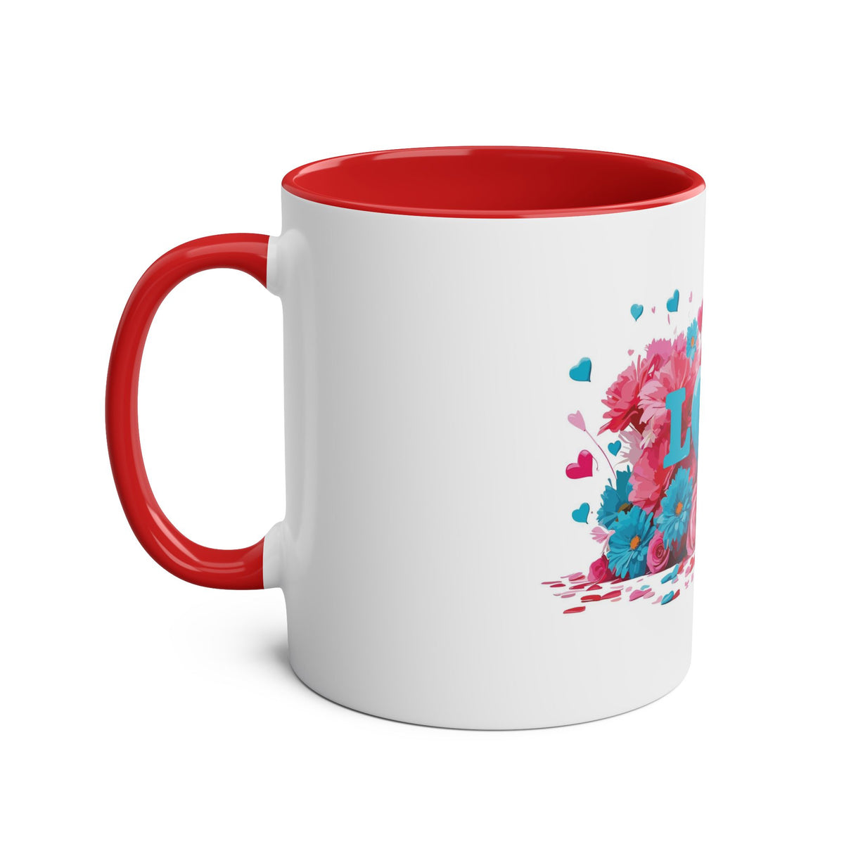 Love and Hearts Two-Tone Mug, 11oz - Conscience Garment