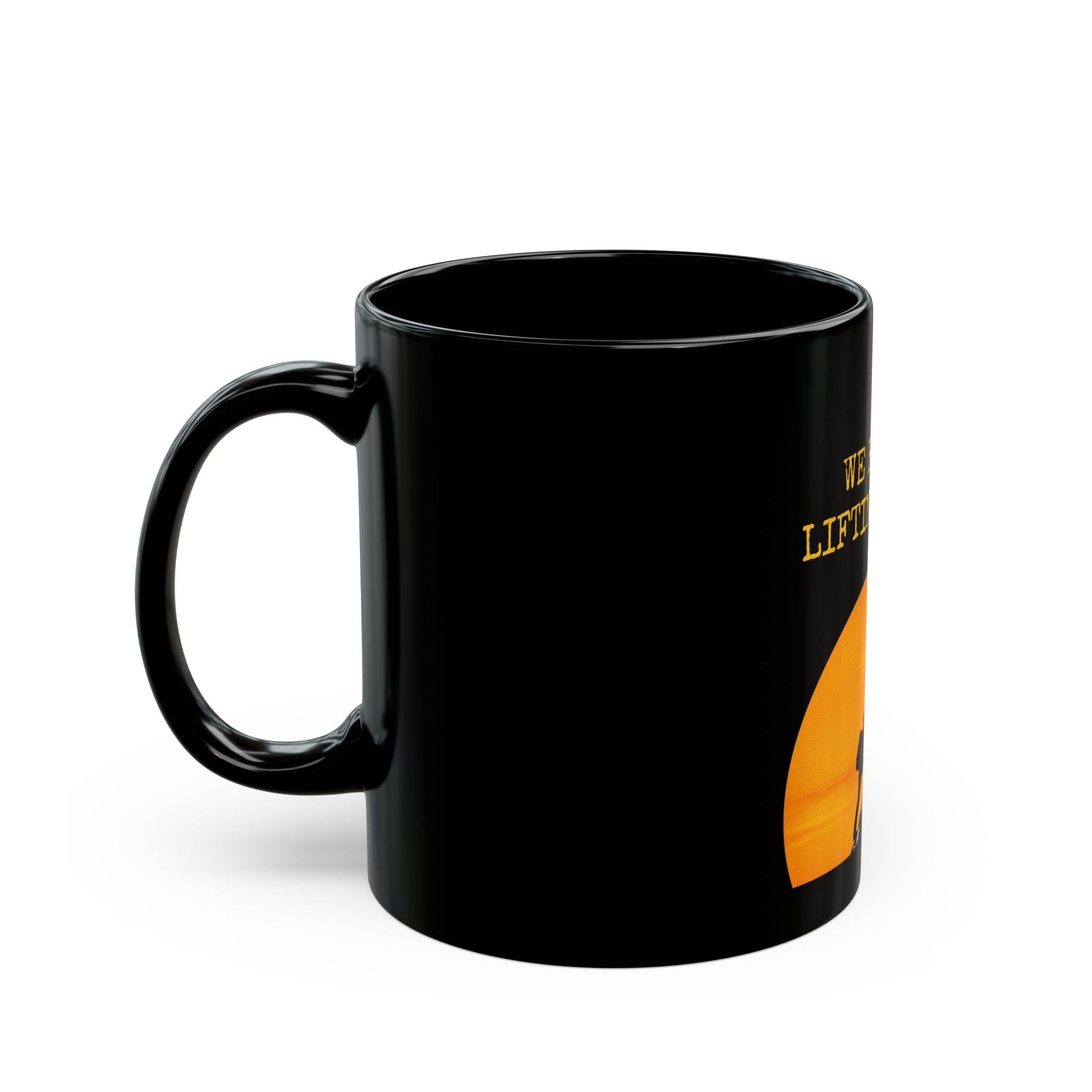 Inspiring Black Mug - We Rise by Lifting Others - Motivational Coffee Cup, Gift for Friends, Inspirational Beverage Mug, Teamwork