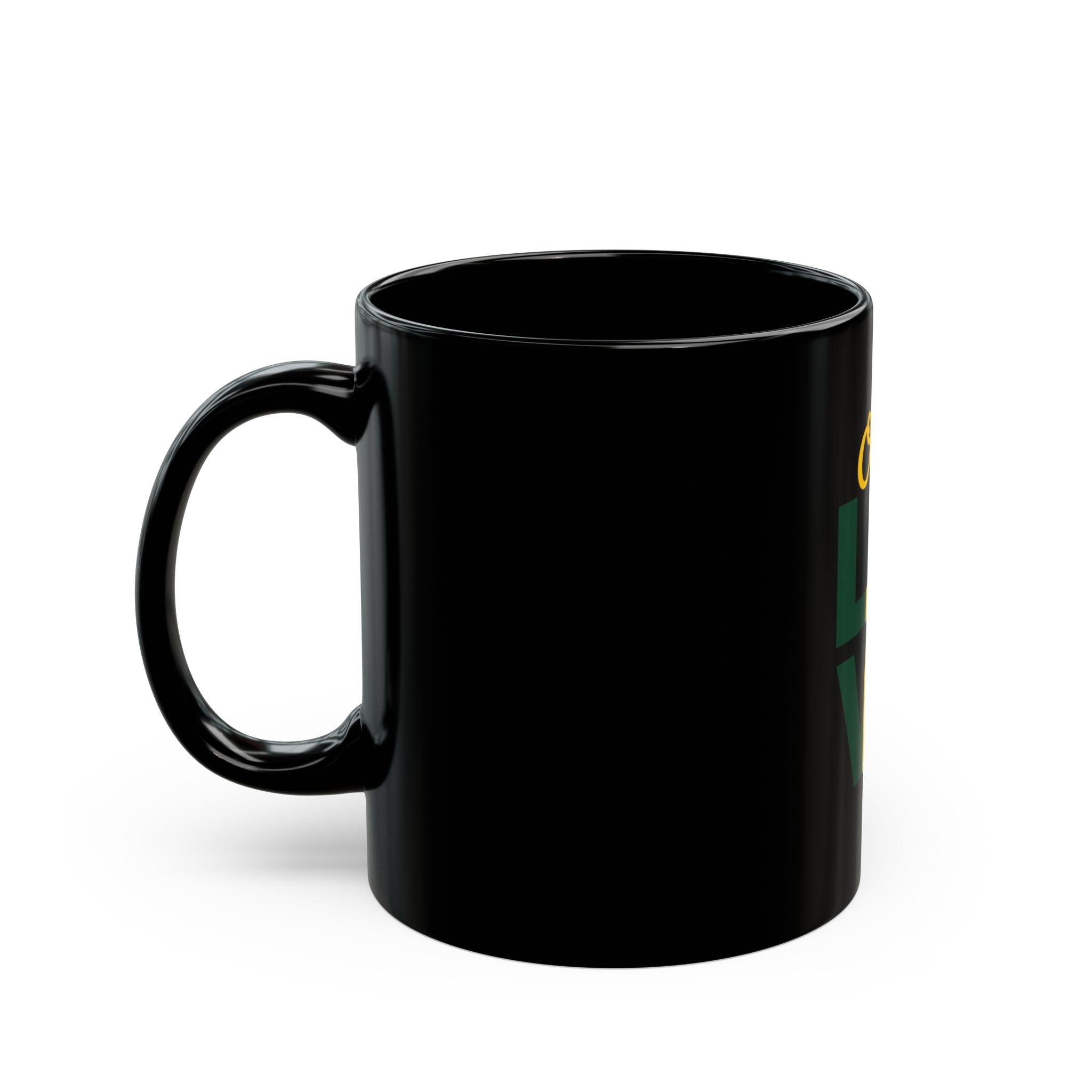 One Love Black Coffee Mug — Rasta Colors Inspirational Ceramic Mug (11oz, 15oz)