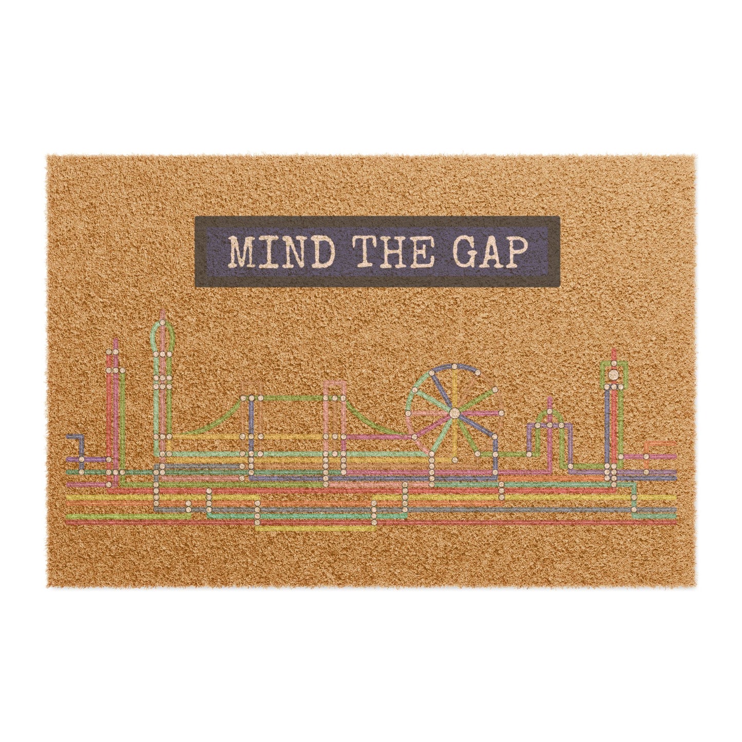 Charming Doormat with 'Mind the Gap' Design, Entryway Decor, Home Gift, Housewarming, Funny Welcome Mat - Conscience Garment