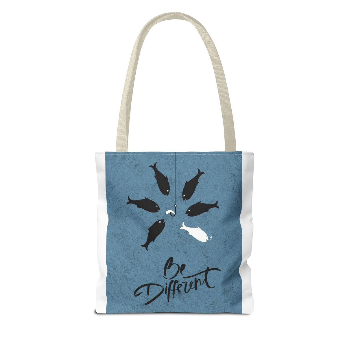 Be Different Whale Tote Bag — Inspirational Ocean Animal Canvas Tote