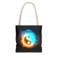 Fire and Ice Yin Yang Tote Bag