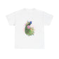Peacock Floral Unisex Tee, Unique Animal Shirt, Nature Lover Gift, Casual Wear, Artful Graphic Tee - Conscience Garment