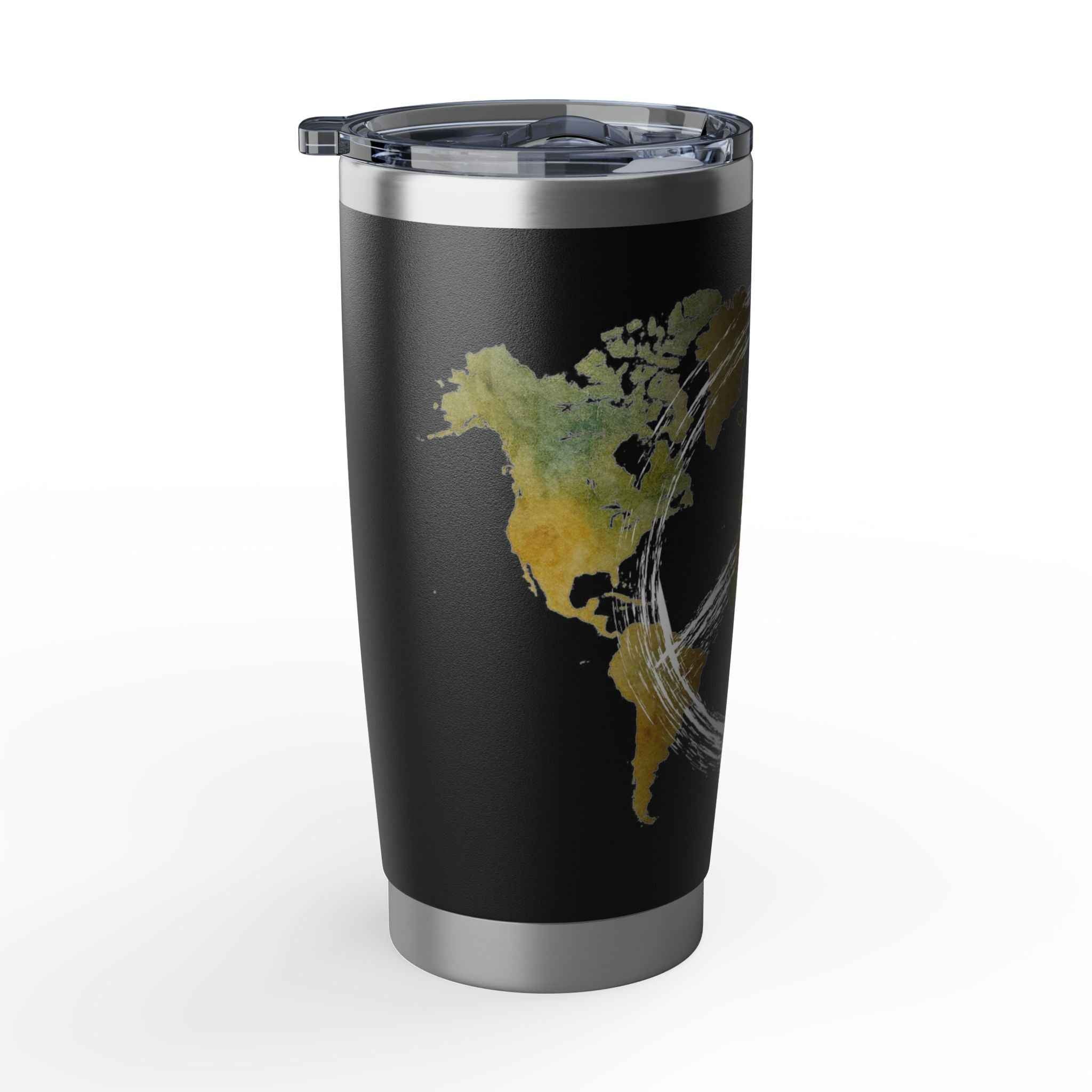 Travel Map 20oz Tumbler — 'Vagabond' World Peace Insulated Travel Mug