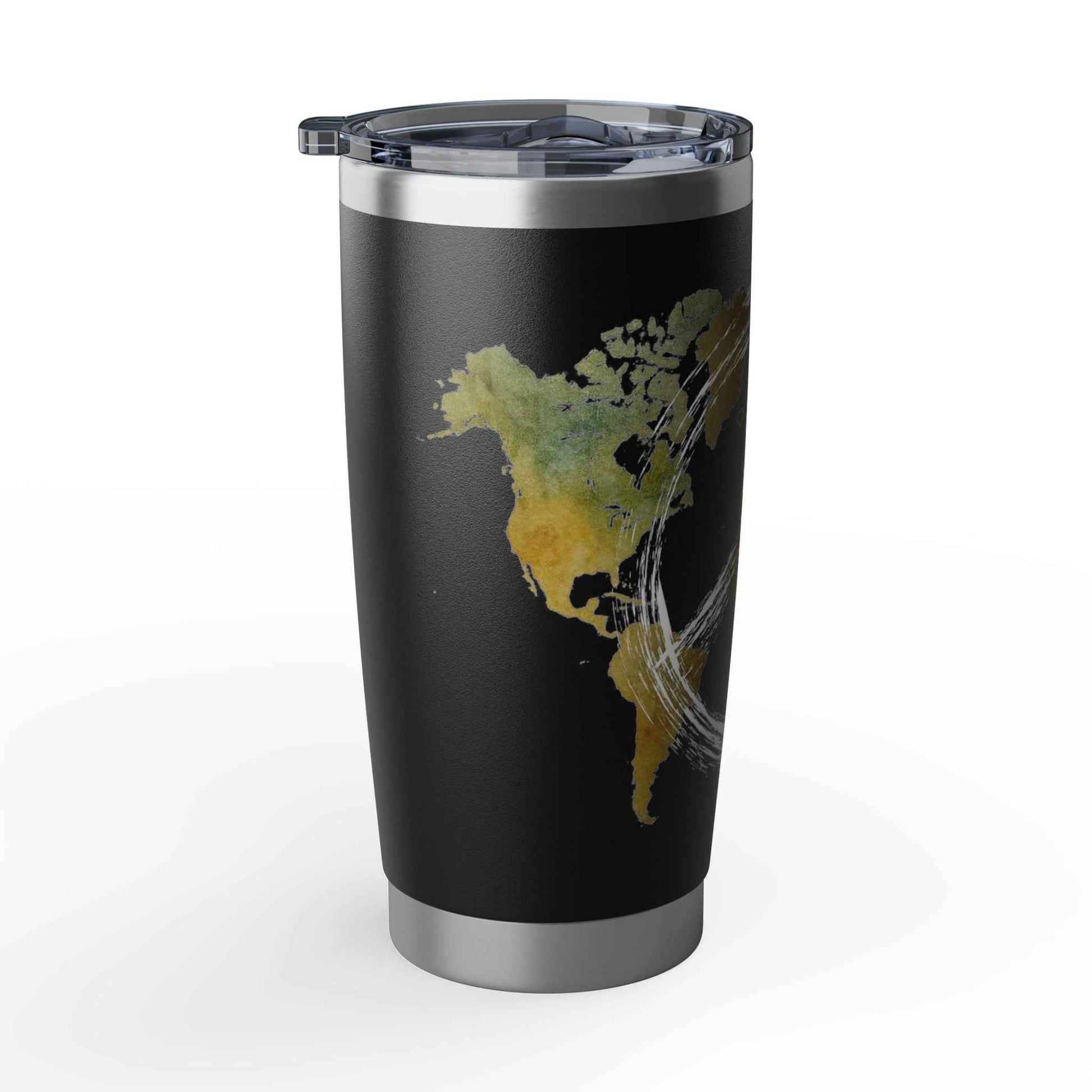 Travel Map 20oz Tumbler — 'Vagabond' World Peace Insulated Travel Mug