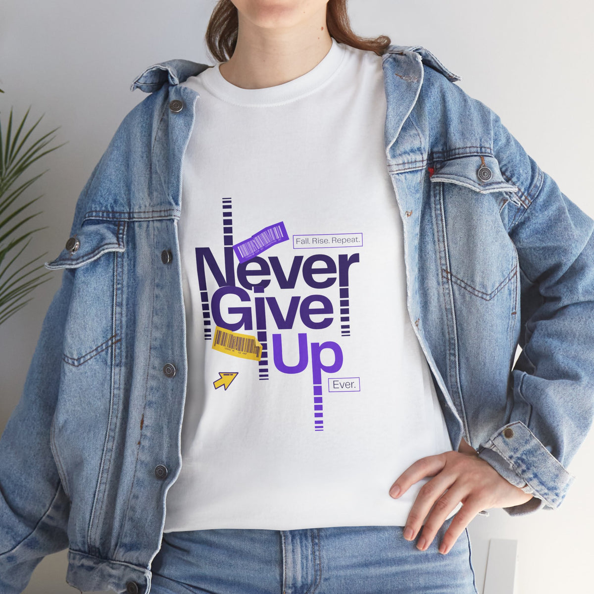 Never Give Up Unisex Tee - Conscience Garment