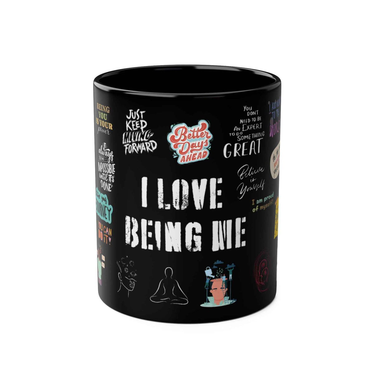 Love Yourself Two-Tone Coffee Mug, 11oz