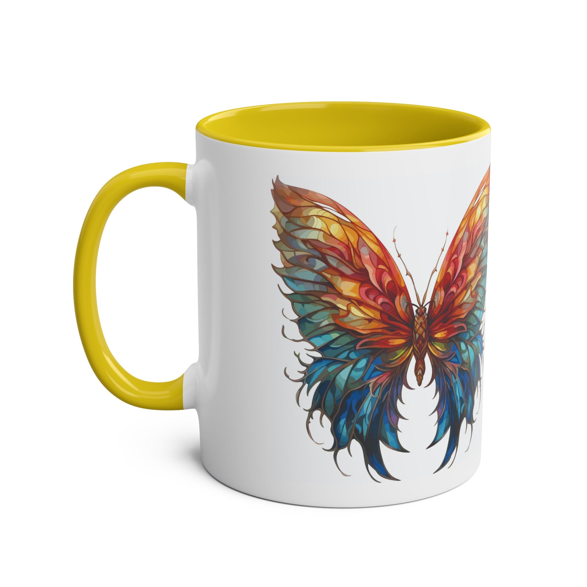 Butterfly Two-Tone Coffee Mug, Birthday Gift, 7 Colors