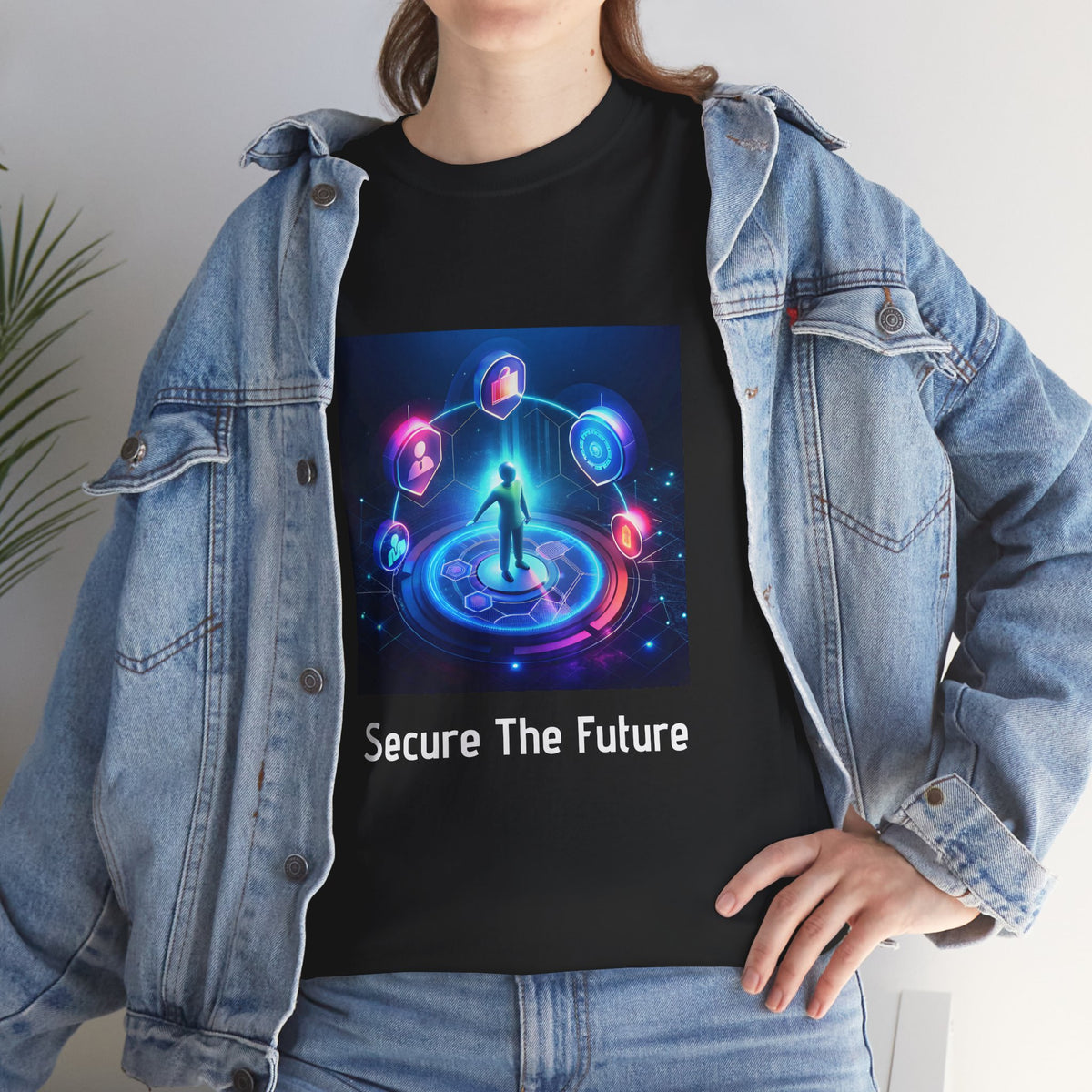 T-Shirt — "Secure The Future" Cybersecurity Futuristic Graphic Tee - Conscience Garment