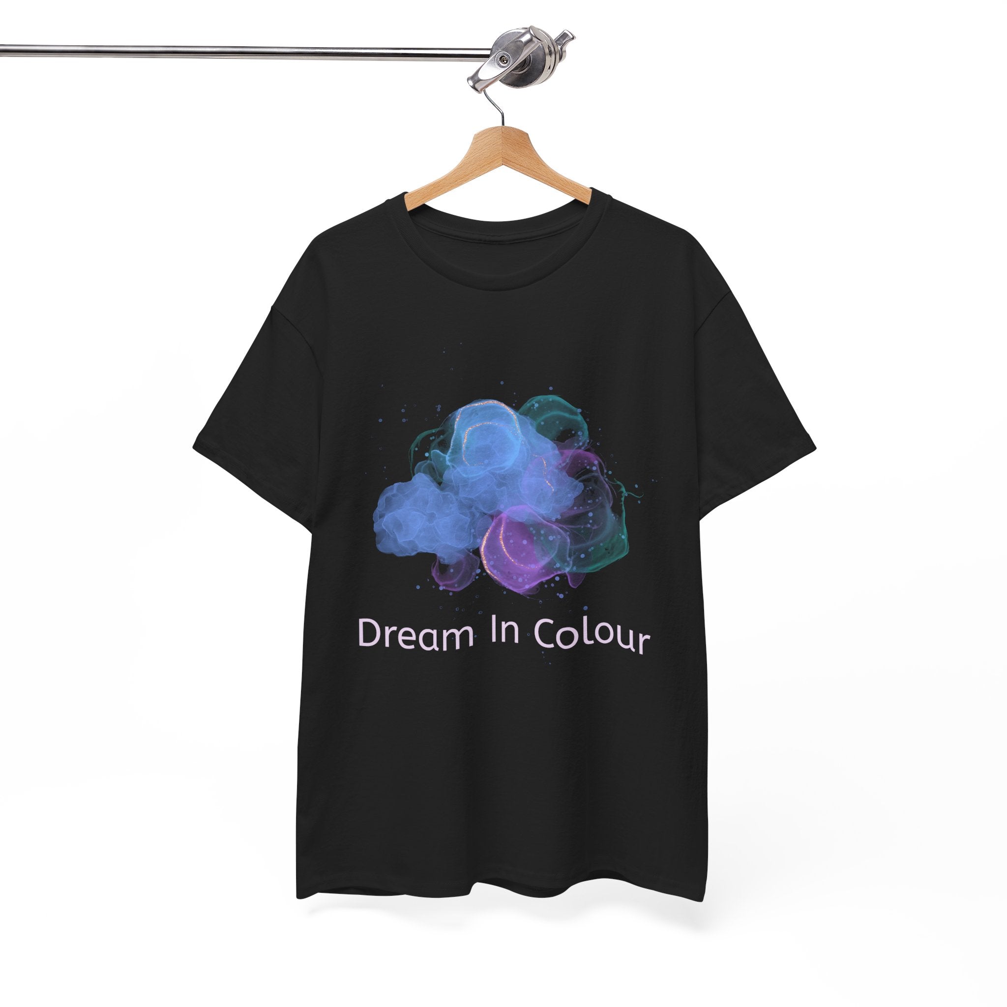 Unisex Heavy Cotton Tee - 'Dream In Colour' - Artistic Casual Wear, Gift for Dreamers, Creative Expression, Everyday Comfort, Birthday Gift