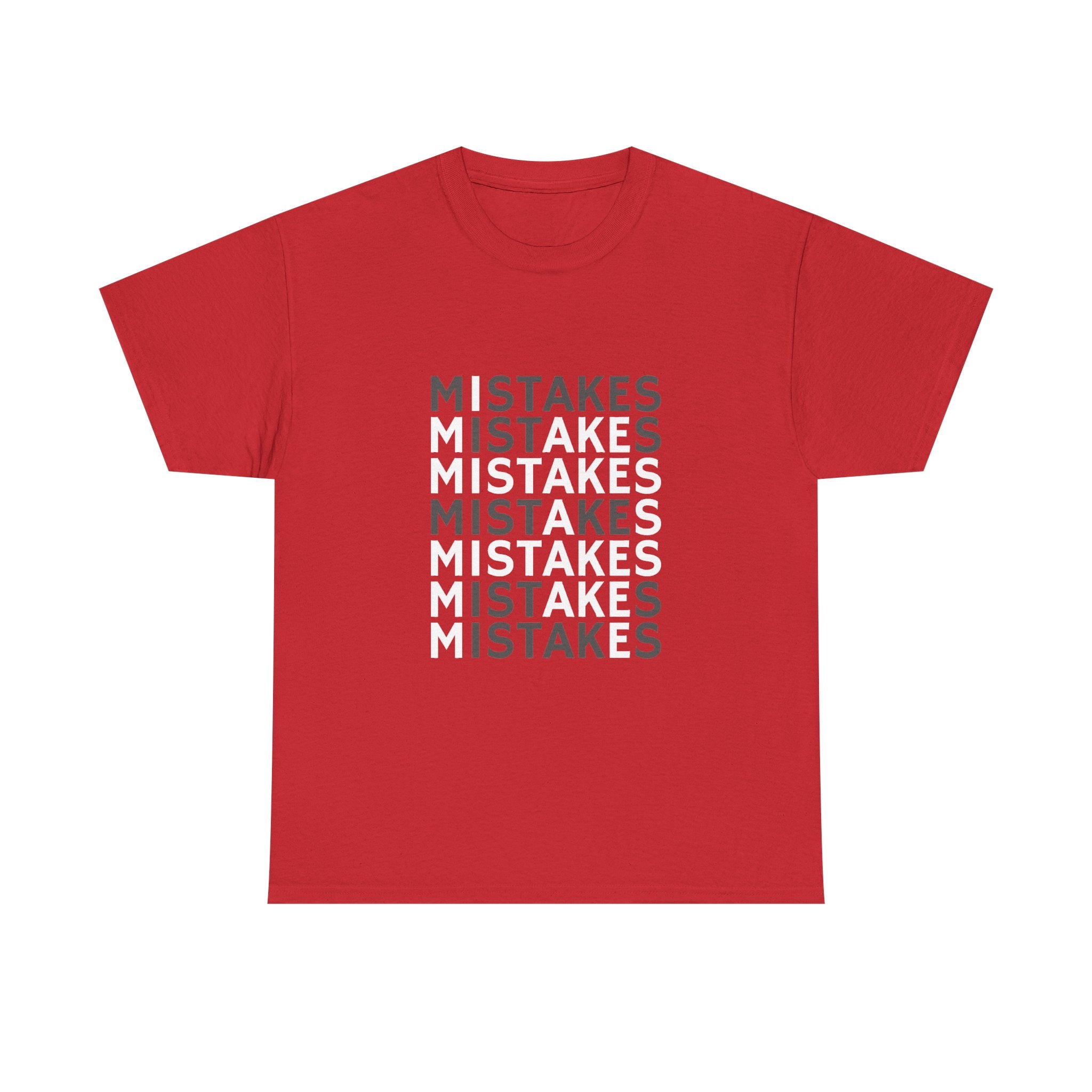 Mistakes Repeat Graphic Tee — Black Typographic T-Shirt