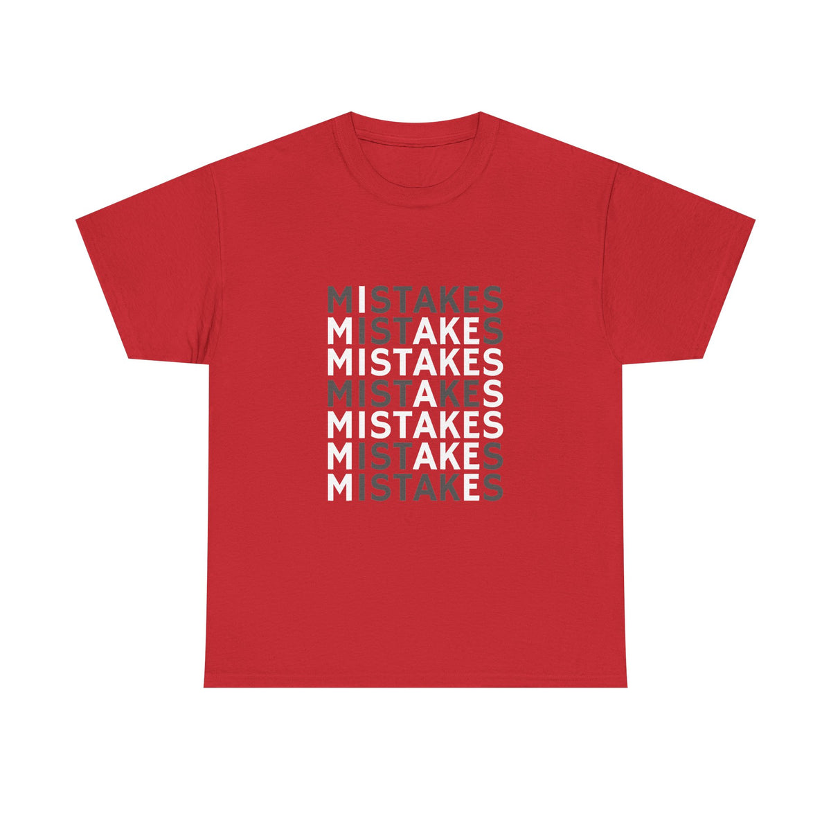 Mistakes Repeat Graphic Tee — Black Typographic T-Shirt