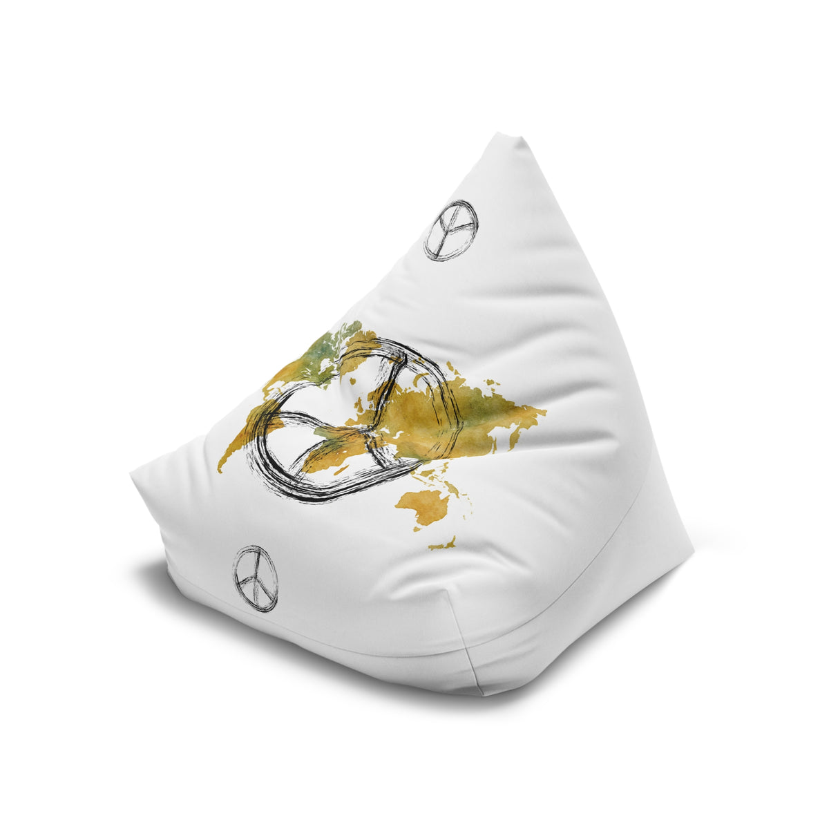 World Peace Globe Peace Sign Bean Bag