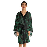 Green Snake Skin Kimono Robe – Long Sleeve - Gift