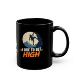 Climbing Mug – "I Like to Get High" Rock Climber Coffee Cup Gift