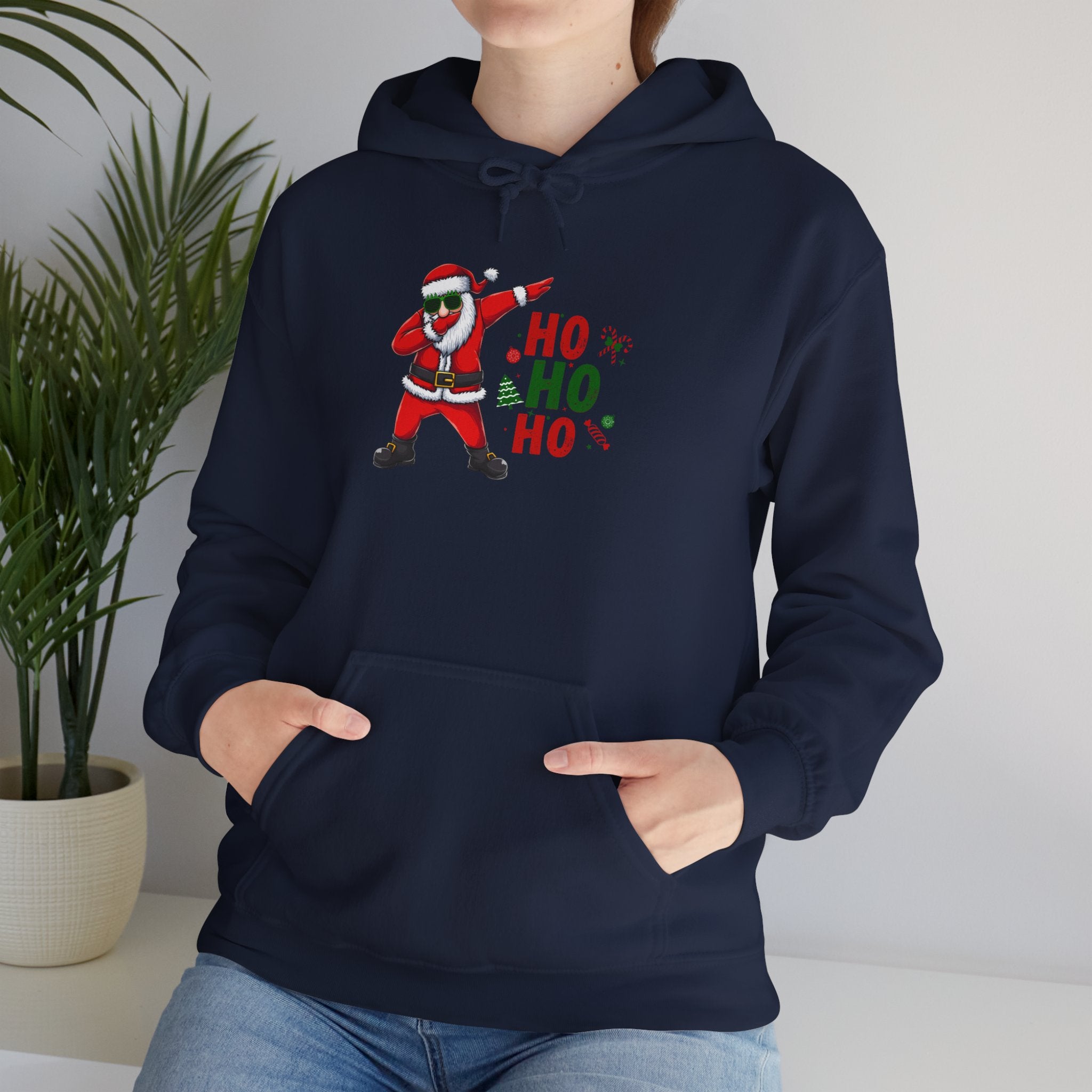 Dabbing Santa Hoodie — 'Ho Ho Ho' Christmas Holiday Sweatshirt
