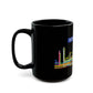 Mind The Gap Black Mug Neon City Skyline Coffee Cup (11oz & 15oz)
