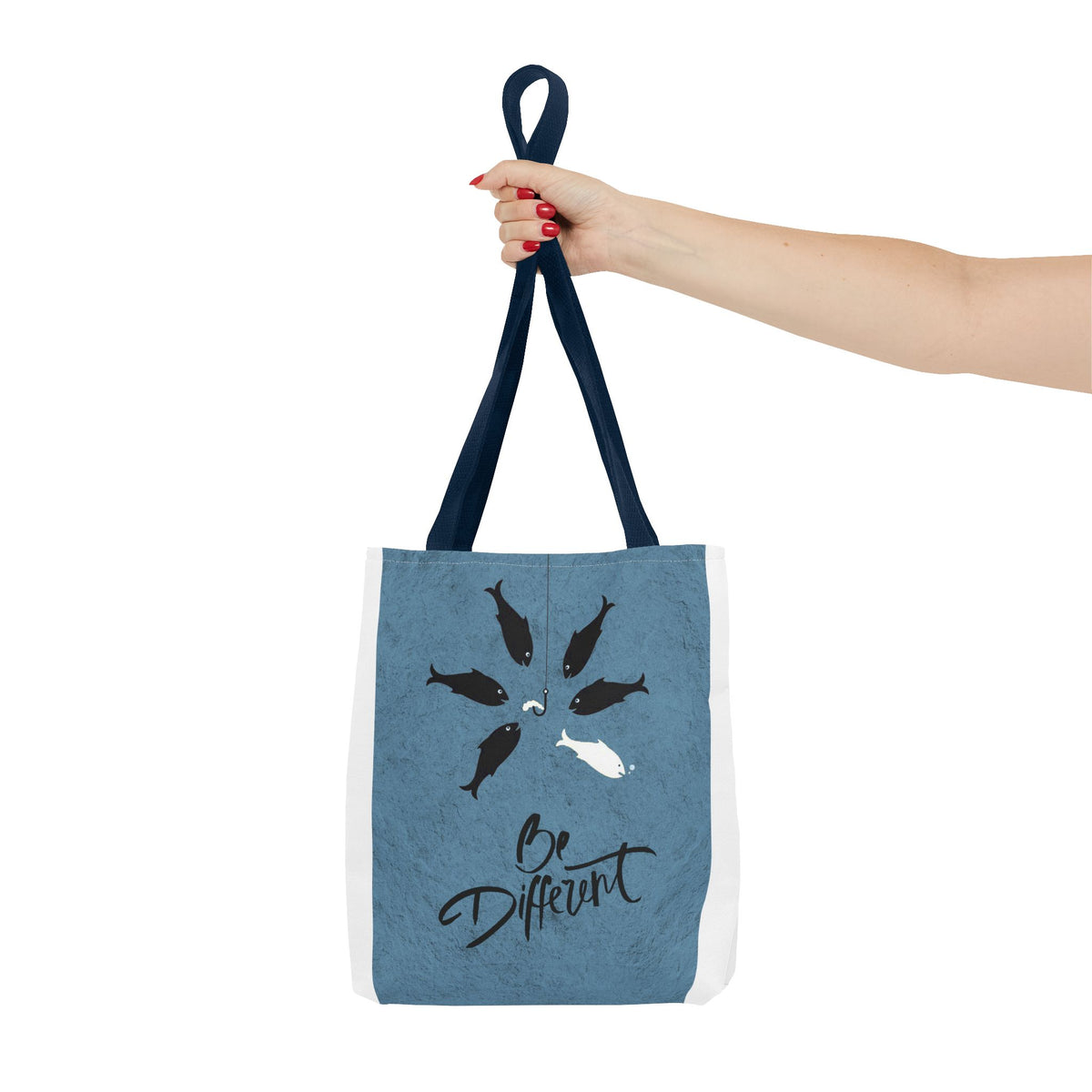 Be Different Whale Tote Bag — Inspirational Ocean Animal Canvas Tote