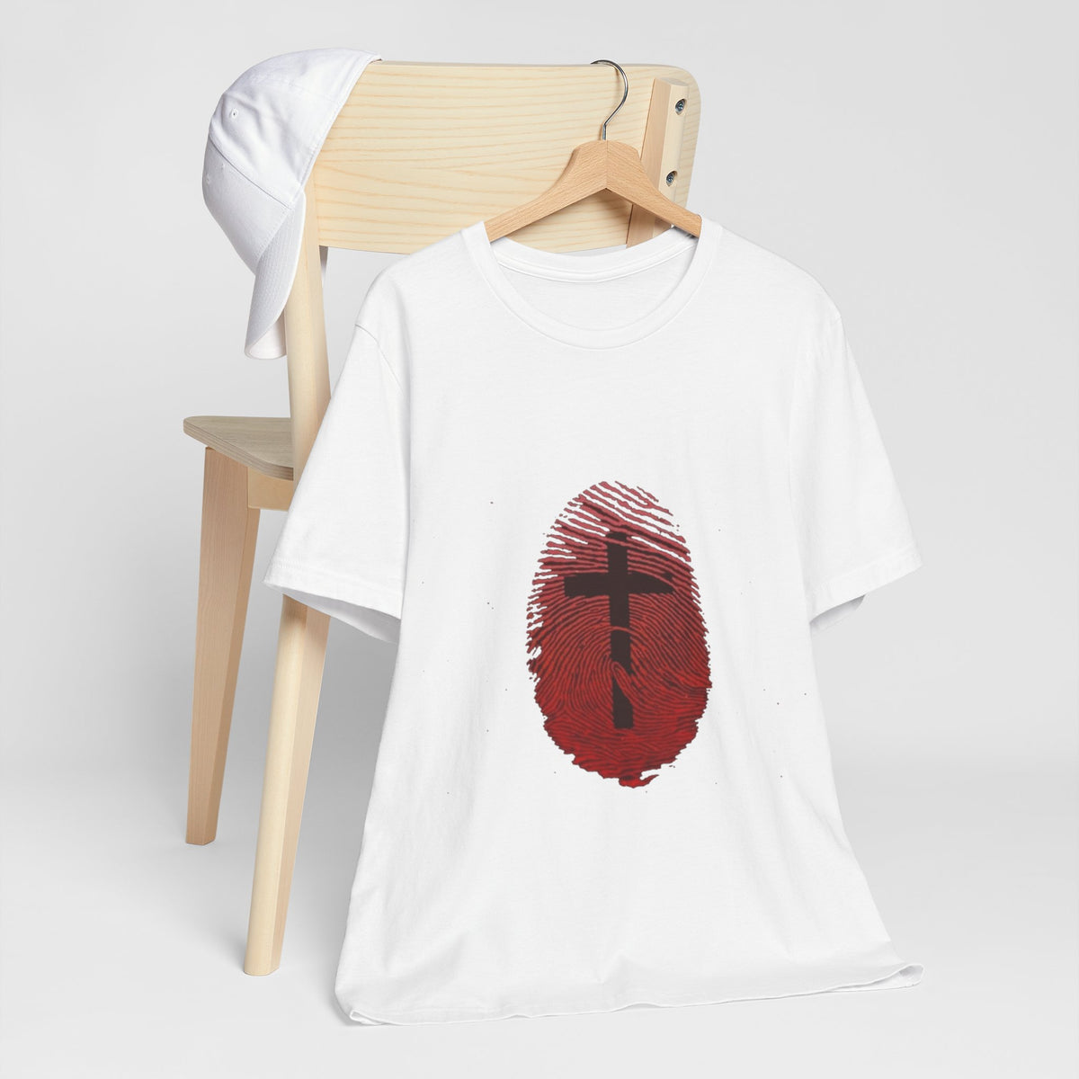 Cross with Thumbrprint T-shirt - Conscience Garment